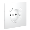 Накладка для розетки с заземлением и защитными шторками, с USB A+C Voltum S70 (белый матовый) VLS001002