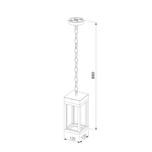 Уличный подвесной светильник Elektrostandard Frame 1528 TECHNO LED черный 4690389219115 a072091