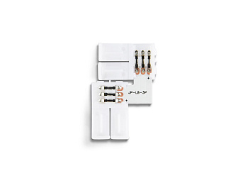 Соединитель угловой L для светодиодной ленты 2835 12/24V (3 конт.) GS6601 (10шт) Ambrella Light Illumination GS6601