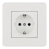 Комплект розетки с/з и шторками и рамкой Arte Milano SET16-1-40-1 white