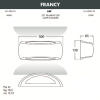 Уличный настенный светильник Fumagalli Francy 1A1.000.000.WYF1R