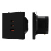 USB Розетка тип А+С+С софт-тач черный оникс Arlight SCT-MUACC-SFPL-FC-BK (65W, QC3) 061834(1)