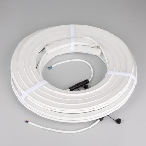 Светодиодная лента герметичная Arlight MOONLIGHT-PRO-SIDE-X360-20x20mm 24V RGB (12 W/m, IP67, 10m, wire x2) (Вывод боковой) 054983