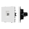 Розетка телефонная софт-тач белый кварц Arlight SCT-MTL1-SFPL-WH (RJ-11, 4C) 054300(1)