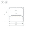 Профиль Arlight LINE-M-7575-3000 ANOD 056346