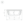 Профиль Arlight ARH-BENT-W11-3000 ANOD (Алюминий) 056202