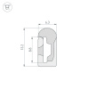 Силиконовый профиль Arlight WPH-FLEX-0613-SIDE-S8-20m WHITE 041087
