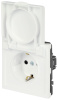 Розетка Эра Galaxy 15-2103-08 c заземлением 2P+E Schuko со шторками с крышкой 16А-250В IP20 белый матовый Б0070672
