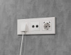 Комплект механизма электрической розетки 2USB С+C 20W с/з на винтовых зажимах 16A-250V Alfa Белый матовый Quant Ambrella Volt MA130510 (AP1305, VM165)