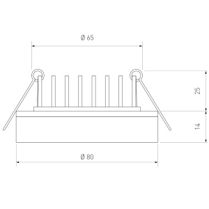 Встраиваемый светодиодный светильник Elektrostandard DSKR80 5W 4200K 4690389056710