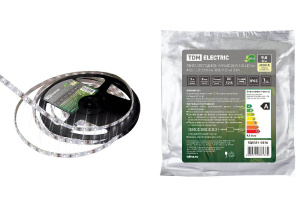 Светодиодная влагозащищенная лента TDM Electric 12В 2835 9,6Вт/м 3000K 5м IP65 SQ0331-0316