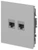 Розетка Эра Arktik 16-3108-03 информационная двойная 2XRJ45 алюминий Б0070486
