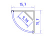 Алюминиевый угловой профиль Ambrella Light Alum Profile GP2100AL