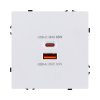 Розетка USB A+C 65W, белый глянцевый Kollinger Eclipse EC-024WG