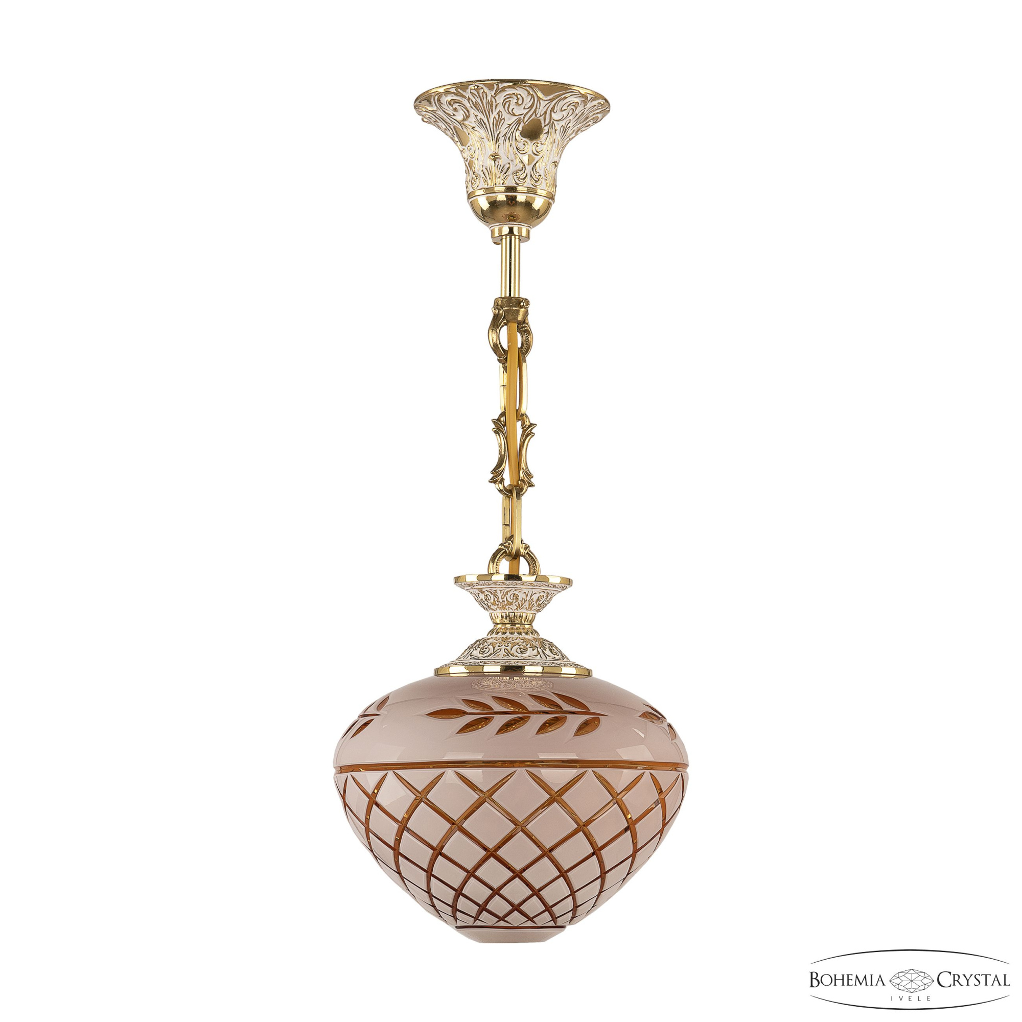 Подвесной светильник Bohemia Ivele Crystal 7003P/18 GW Amber-White/H-1B