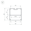 Алюминиевый профиль Arlight SL-LINE-5050-LW-3000 ANOD BLACK 043977