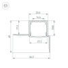 Профиль Arlight FANTOM-W20-H20-EDGE-2000 ANOD 054184