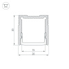 Профиль Arlight SL-SLIM20-H20-2000 BLACK 047632