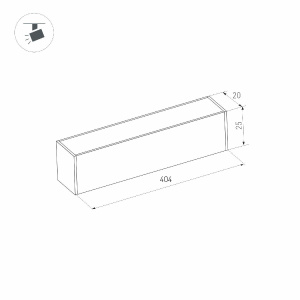 Трековый магнитный светильник Arlight MAG-FLAT-25-L400-12W Day4000 (BK, 100 deg, 24V, DALI) 036714