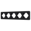 Рамка на 5 постов стеклянная Arlight FRM-OMALI-SFGS-5-BK 049721