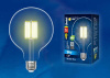 Лампа светодиодная филаментная (UL-00004859) Uniel E27 10W 4000K прозрачная LED-G125-10W/NW/E27/CL PLS02WH