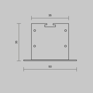 Комплект заглушек для профиля 50×35 2шт Maytoni Led Strip ALM-5035T-S-EC 642034