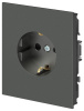 Розетка Эра Arktik 16-2101-06 с заземлением 2P+E Schuko 16А-250В графит Б0070419