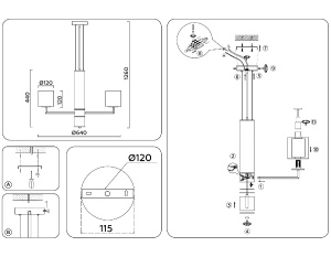 Подвесная люстра Ambrella Light High Light Heigh Light LH56011