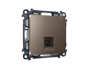 Комплект механизма телефонной розетки RJ-11(4P4C) со шторкой Ambrella Volt Alfa MA642030