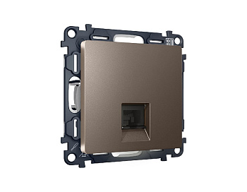 Комплект механизма телефонной розетки RJ-11(4P4C) со шторкой Ambrella Volt Alfa MA642030