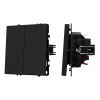 Выключатель звонковый 2 кл софт-тач черный оникс Arlight SWT-MKR2-SFPL-BK (250V, 10A) 061738(1)