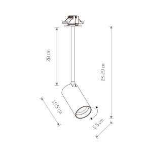 Спот Nowodvorski Mono Surface Long S 7741