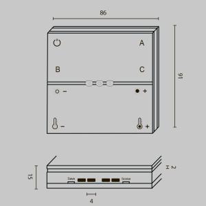 Беспроводная панель управления Maytoni Lighting control DRC035-Z-8-W