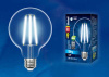 Лампа светодиодная филаментная (UL-00004862) Uniel E27 10W 3000K прозрачная LED-G95-10W/3000K/E27/CL PLS02WH
