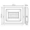 Прожектор светодиодный Gauss Elementary 100W 3000К 613527100