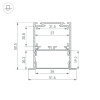 Алюминиевый профиль Arlight SL-LINIA52-3L-F-2000 ANOD 044682