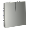Проходной переключатель двухклавишный Voltum S70 VLS020305 (сталь)