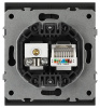 Розетка Эра Arktik 16-3110-05 комбинированная RJ45+TV антрацит Б0070498