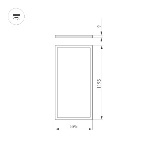 Светодиодная панель Arlight DL-INTENSO-S600x1200-60W Day4000 (WH, 120 deg, CRI90, 230V) 043580