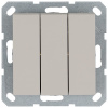 Выключатель трехклавишный 10A 250V с накладкой, цвет Тауп Jasmart G3031T