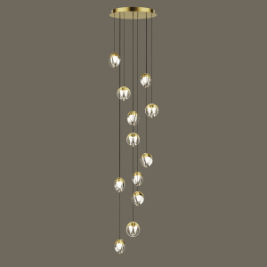 Каскадная люстра Delight Collection MD24001033-12A gold/clear