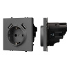 Механизм розетки с USB зарядкой Arlight SCT-NOBE-MUAA-SFPL-GR (230V, 16A) 054291