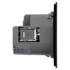 Розетка 1-местная з/ш с/з 16А + USB + Type C (механизм) Stekker Мия 250В 20W RST16-3119-05 черный бархат 50452