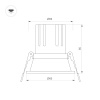 Карданный светильник Arlight MS-FLOW-BUILT-R85-12W Warm3000 (WH, 38 deg, 230V) (IP20 Металл) 060915