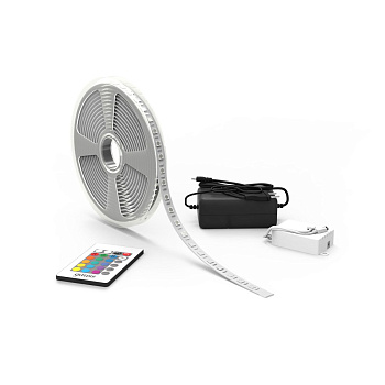 Светодиодная лента Gauss Basic 12В 5050 12Вт/м RGB 5м IP65 BT072