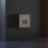 Накладка для розетки компьютерной двойной RJ45+RJ45 кат.6 Voltum S70 (капучино) VLS001414