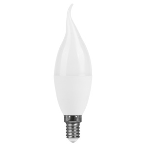 Лампа светодиодная Feron LB-980 свеча на ветру матовая E14 15W 175-265V 6400K 52076