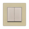 Рамка 1-постовая, золотой Kollinger Eleganz Acryl EA1GD