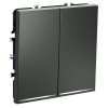 Выключатель двухклавишный с подсветкой Voltum S70 VLS020206 (титан)