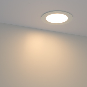 Встраиваемый светильник Arlight MS-EDGE-R120-6W Warm3000 (WH, 115 deg, 230V) (IP44 Металл) 049176